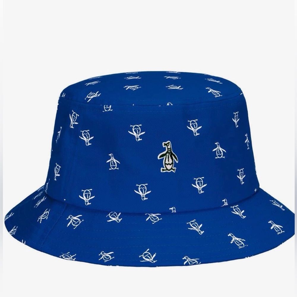 PENGUIN Original Penguin All Over Print Unisex Bucket Hat, Blue, OS, Retail $45